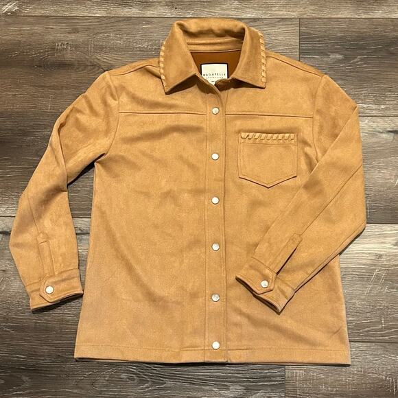 bagatelle Jackets & Blazers - Bagatelle Boho Western Tan Faux Suede Shacket Jacket Size XS
